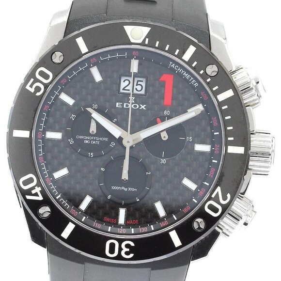 EDOX Chrono Offshore Chronograph black Dial Quartz Men's